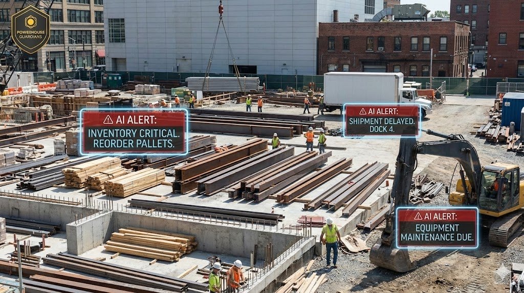 Low-voltage security cabling installation at a DFW commercial construction site