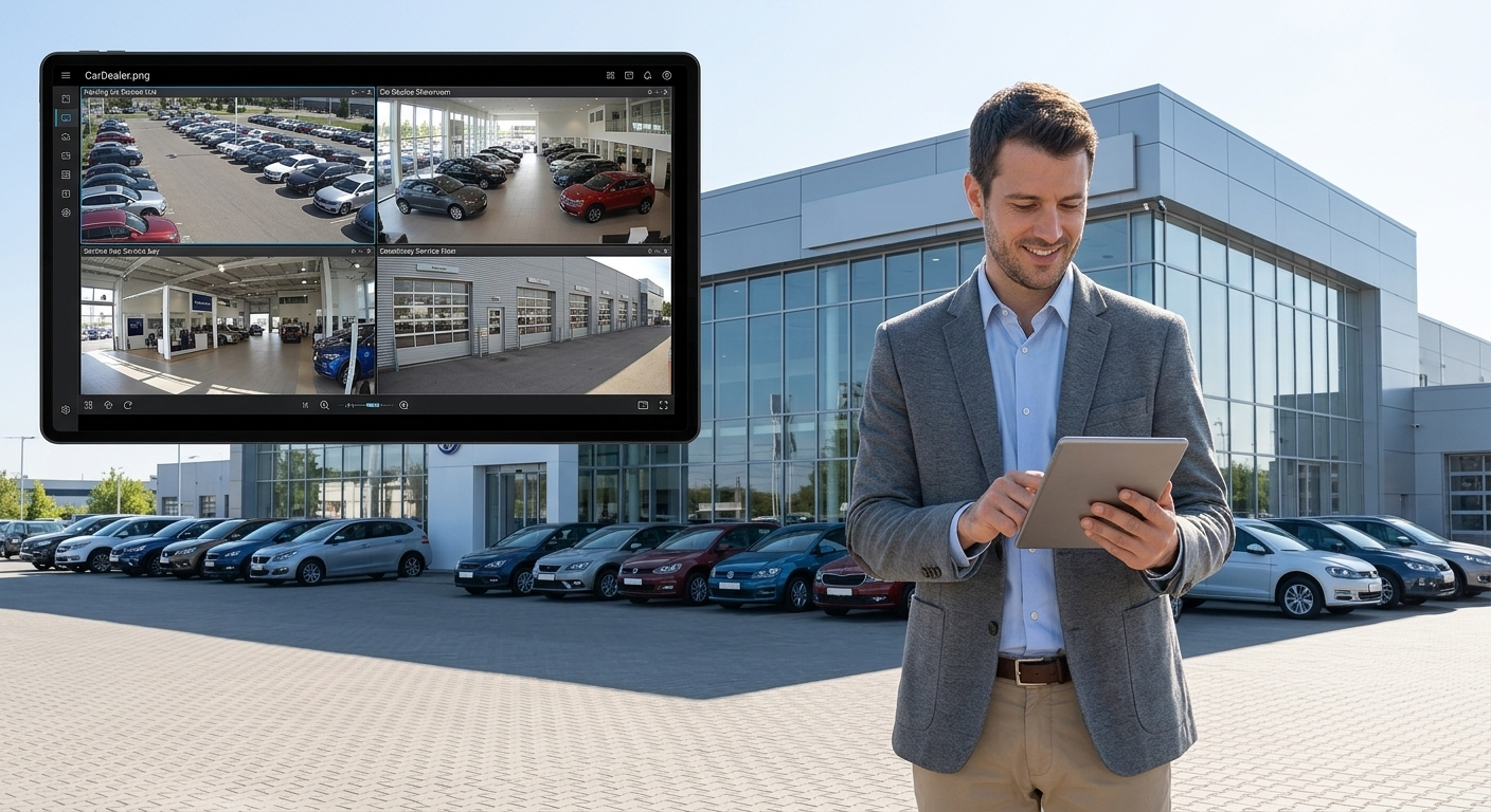 Remote cloud video viewing for a commercial vehicle dealership