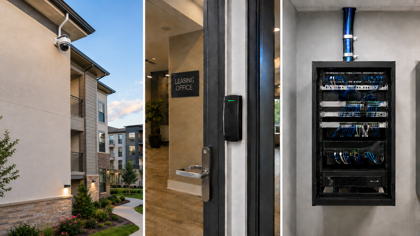 Cameras, access control and structured cabling installation